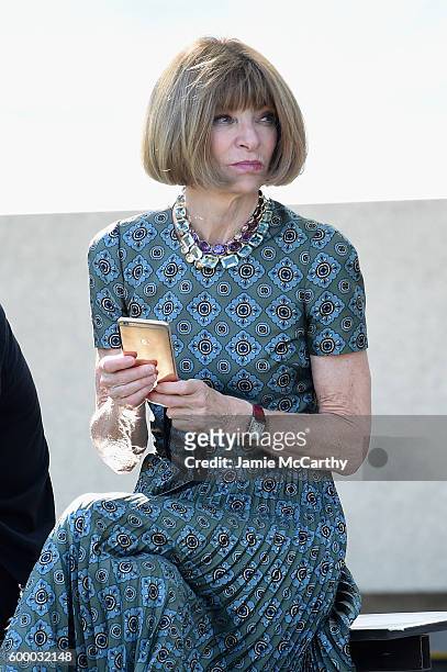 Vogue Editor-in-Chief Anna Wintour attends the Kanye West Yeezy Season 4 fashion show on September 7, 2016 in New York City.