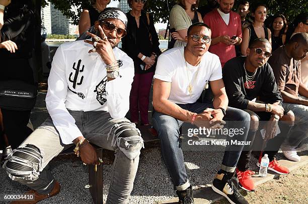 Chainz and Fabolous attend the Kanye West Yeezy Season 4 fashion show on September 7, 2016 in New York City.