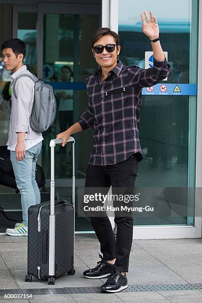 South Korean actor Lee Byung-Hun is seen on departure at Incheon International Airport on September 7, 2016 in Incheon, South Korea.