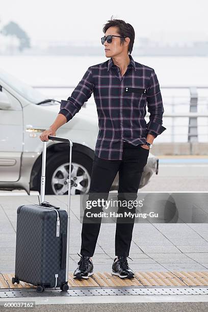 South Korean actor Lee Byung-Hun is seen on departure at Incheon International Airport on September 7, 2016 in Incheon, South Korea.