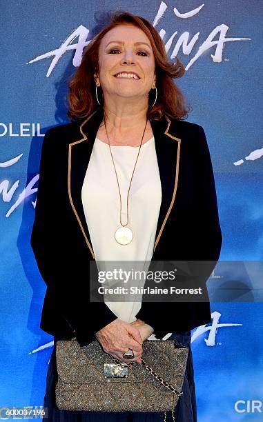 Melanie Hill arrives at the press night for Cirque Du Soleil's 'Amaluna' at The Big Top, Intu Trafford Centre on September 7, 2016 in Manchester,...