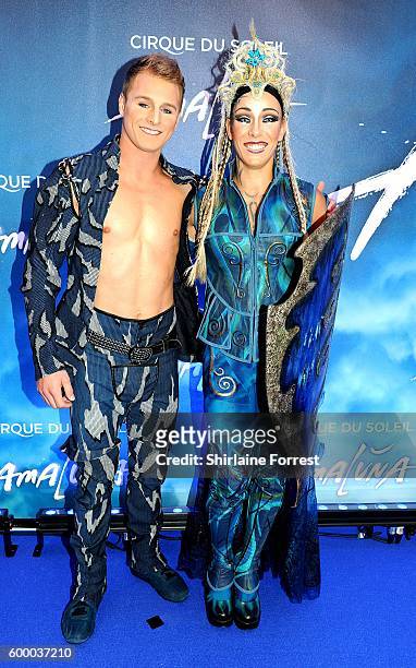 Artists arrive at the press night for Cirque Du Soleil's 'Amaluna' at The Big Top, Intu Trafford Centre on September 7, 2016 in Manchester, England.