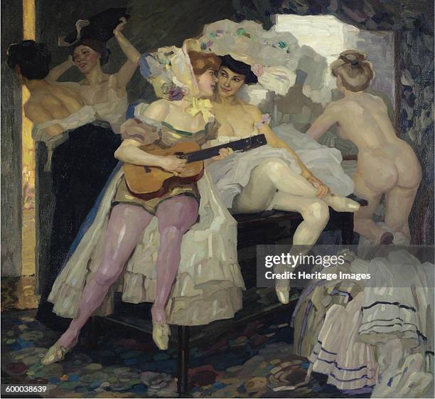 Behind the Scenes, 1905. Private Collection. Artist : Putz, Leo .