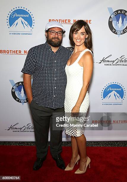 Bobby Moynihan and Brynn O'Malley attend the 'Brother Nature' New York Premiere at Regal E-Walk 13 on September 7, 2016 in New York City.