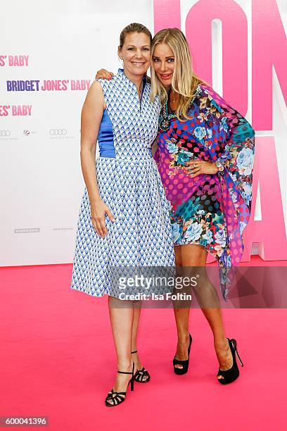 German actress Sophie Schuett and german actress Xenia Seeberg attend the 'Bridget Jones Baby' German Premiere at Zoo Palast on September 7, 2016 in...
