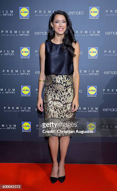Rebecca Mir attends the Lidl pop-up store opening at Neuer Wall on September 7, 2016 in Hamburg, Germany.