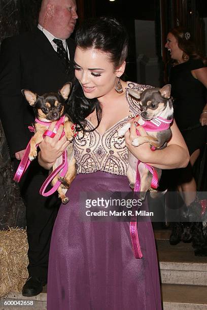 Shona McGarty attending the Daily Mirror and RSPCA Animal Hero Awards on September 7, 2016 in London, England.