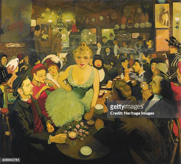 In the Aristide Bruant's Montmartre club Le Mirliton, 1886-1887. Private Collection. Artist : Anquetin, Louis .
