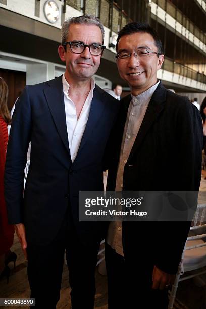 Albert Kriemler and architect Sou Fujimoto attends the 2016 Couture Council Award Luncheon Honoring Akris Creative Director Albert Kriemlerat at the...