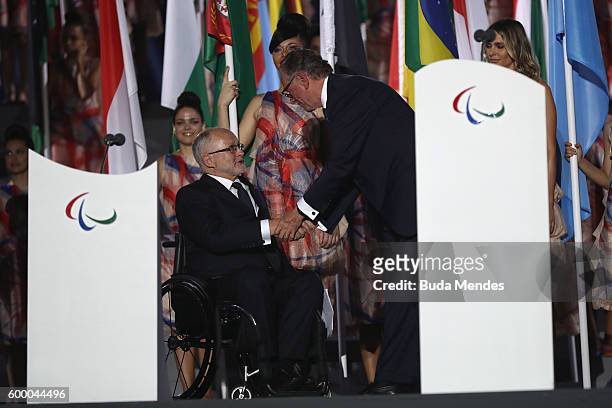 Carlos Arthur Nuzman , President of the Organizing Committee for the Rio 2016 Olympic Games and International Paralympic Committee President Philip...