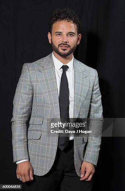 Ryan Thomas poses backstage at the Daily Mirror and RSPCA Animal Hero Awards at Grosvenor House, on September 7, 2016 in London, England.