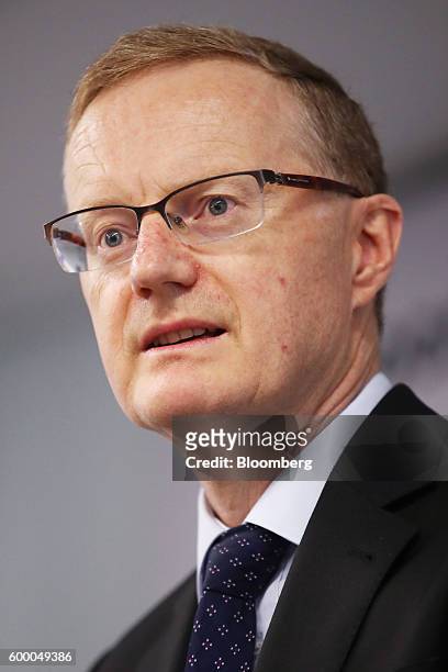 Philip Lowe, governor-designate of the Reserve Bank of Australia, speaks during a conference organised by the Asian Development Bank in Sydney,...