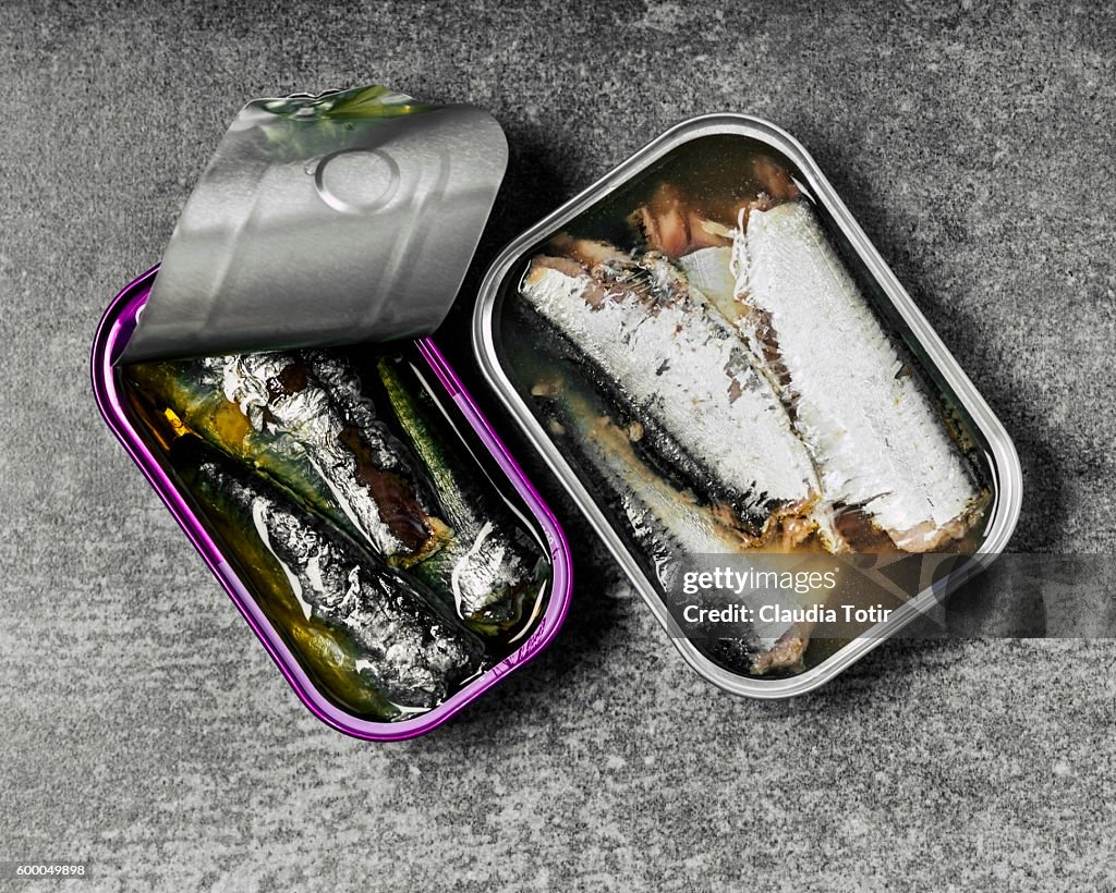 Canned sardines