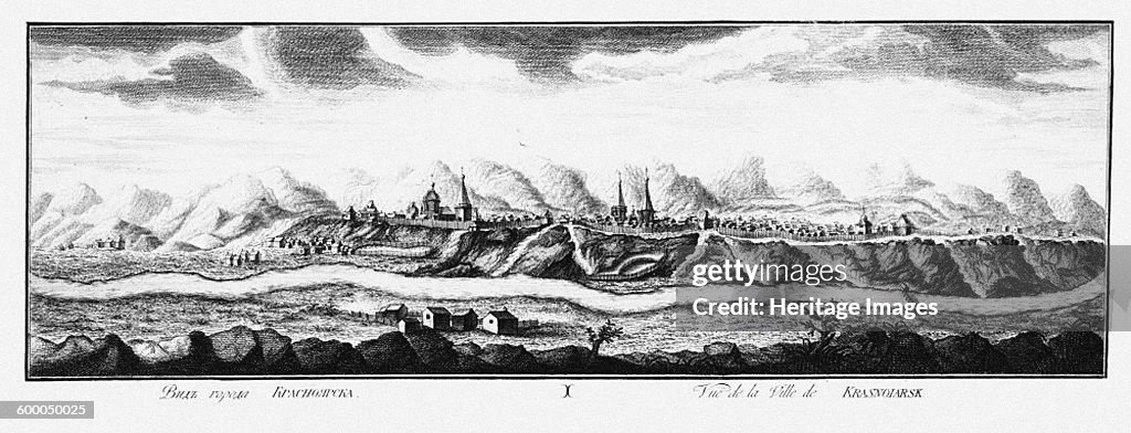 View of Krasnoyarsk, ca 1735