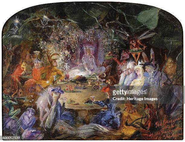 The Fairy's Banquet, c. 1858. Private Collection. Artist : Fitzgerald, John Anster .