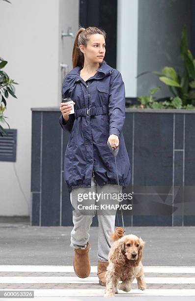 August 31: Rachael Finch with her daughter Violet ion August 31, 2016 in Sydney, Australia.