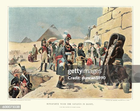 Napoleon Bonaparte in egypt viewing a egyptian mummy Napoleon Bonaparte in egypt viewing a egyptian mummy