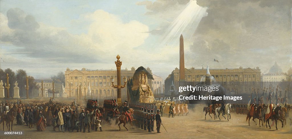 Napoleon's funeral carriage crosses the Place de la Concorde, December 15, 1840, 1844
