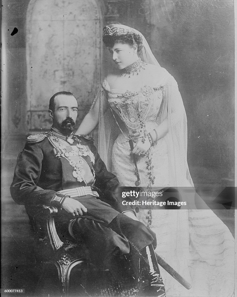 Grand Duke Michael Mikhailovich of Russia and his wife Countess Sophie de Torby, 1902