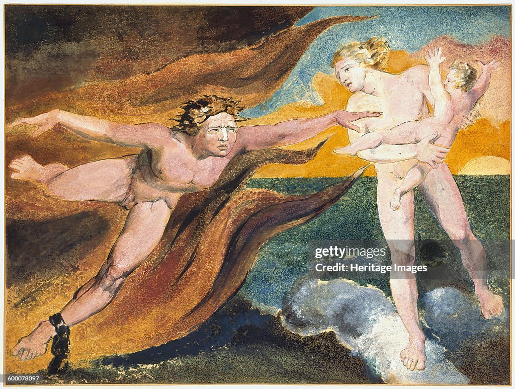 The Good and Evil Angels Struggling for Possession of a Child, 1795