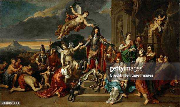 Allegory on the reign of Emperor Leopold I, ca 1672. Found in the collection of Ambras Castle, Innsbruck. Artist : Hoet, Gerard .