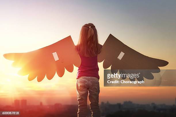 Kid with the wings of a bird