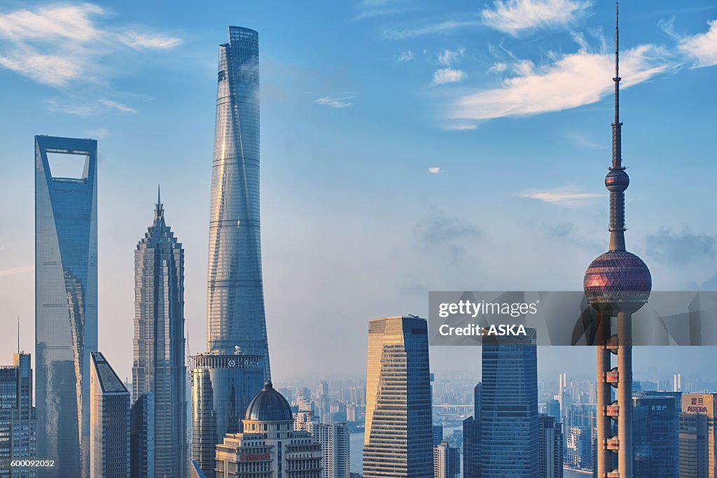 Edificios de la ciudad de Shanghai