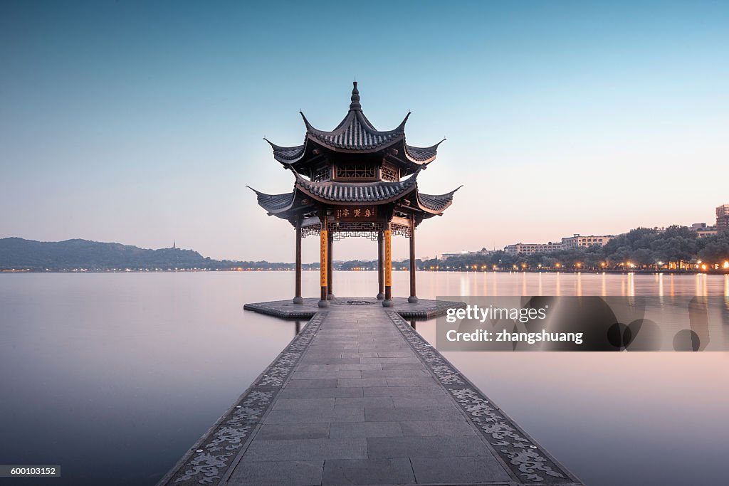 Jixian Pavilion of Hangzhou West Lake, China