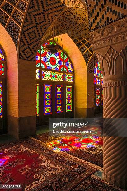 nasir al-mulk, shiraz, iran - shiraz stock-fotos und bilder