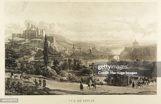 View of Tiflis, 1830s. Private Collection. Artist : Engelmann, Godefroy .