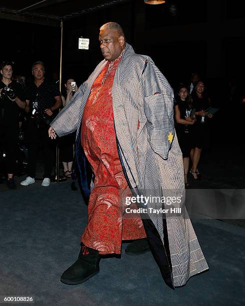 Andre Leon Talley attends the Tom Ford Fall 2016 fashion show during New York Fashion Week September 2016 at The Four Seasons on September 7, 2016 in...