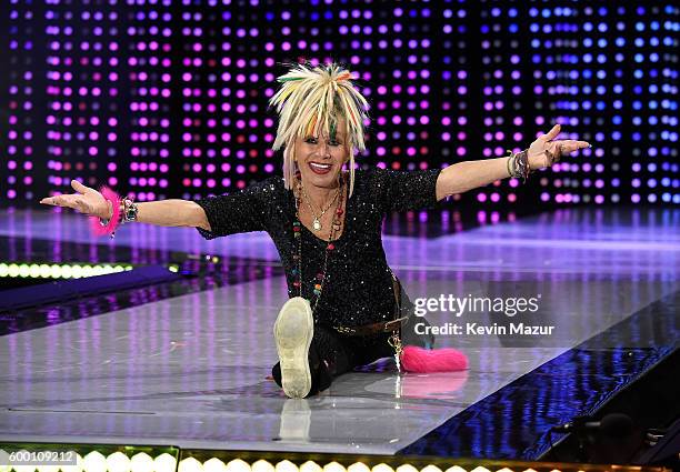 Designer Betsey Johnson walks the runway as Macy's Presents Fashion's Front Row kicks-off New York Fashion Week at The Theater at Madison Square...