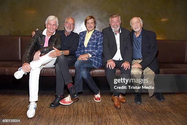 Frederic Meisner, Bjoern-Hergen Schimpf, Joerg Draeger, Harry Wijnvoord and Karl Dall attend the Presentation Of New Multichannel TV Show on...