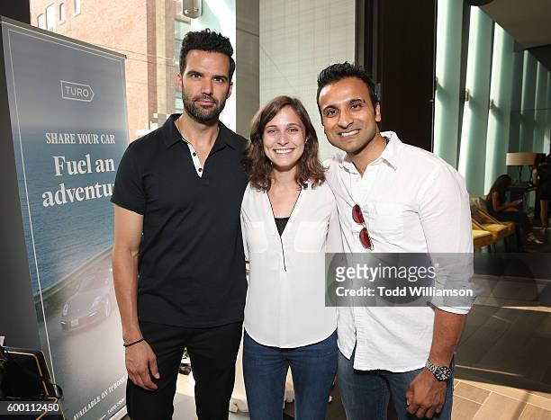Benjamin Ayres and Huse Madhavji attend the 8th Annual Bask-It-Style Media Day At The Thompson Hotel By GLO Communications on September 7, 2016 in...