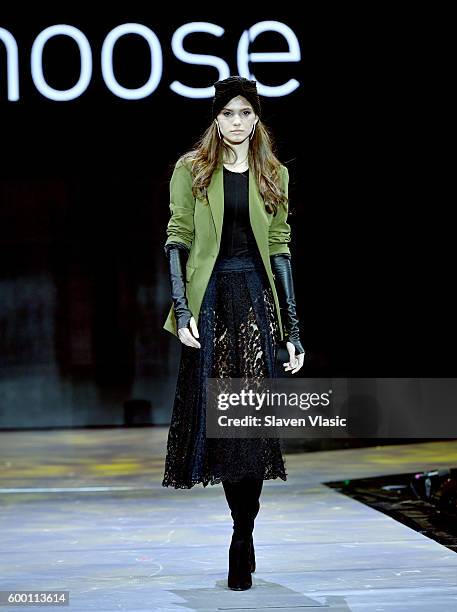 Models walk the runway wearing Rachel Roy as Macy's Presents Fashion's Front Row kicks-off New York Fashion Week at The Theater at Madison Square...