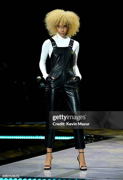 Models walk the runway wearing Rachel Roy as Macy's Presents Fashion's Front Row kicks-off New York Fashion Week at The Theater at Madison Square...