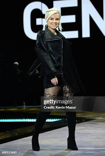 Models walk the runway wearing Rachel Roy as Macy's Presents Fashion's Front Row kicks-off New York Fashion Week at The Theater at Madison Square...