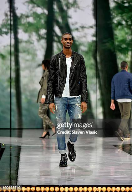 Models walk the runway wearing Rachel Roy as Macy's Presents Fashion's Front Row kicks-off New York Fashion Week at The Theater at Madison Square...