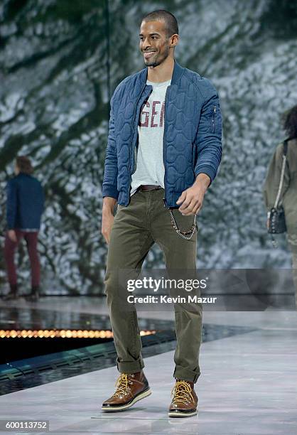 Models walk the runway wearing Rachel Roy as Macy's Presents Fashion's Front Row kicks-off New York Fashion Week at The Theater at Madison Square...