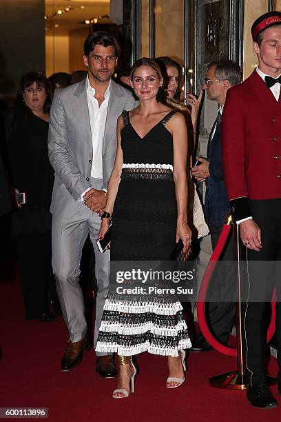 Olivia Palermo and Johannes Hueb attend the Cartier Fifth Avenue Mansion Reopening Party at Cartier Mansion on September 7, 2016 in New York City.