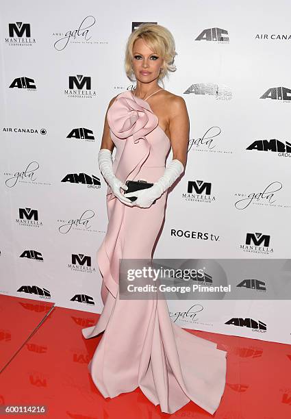 Pamela Anderson attends the 2016 Toronto International Film Festival 'AMBI Gala' at Ritz Carlton on September 7, 2016 in Toronto, Canada.