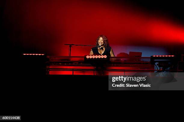 Spinderella performs as Macy's Presents Fashion's Front Row kicks-off New York Fashion Week at The Theater at Madison Square Garden on September 7,...