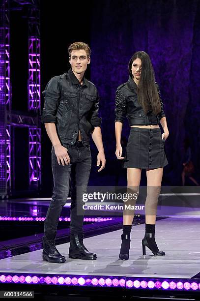 Models walk the runway as Macy's Presents Fashion's Front Row kicks-off New York Fashion Week at The Theater at Madison Square Garden on September 7,...