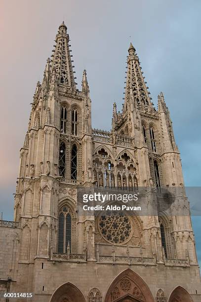 spain, burgos, cathedral dedicated to the virgin - rose window stock pictures, royalty-free photos & images