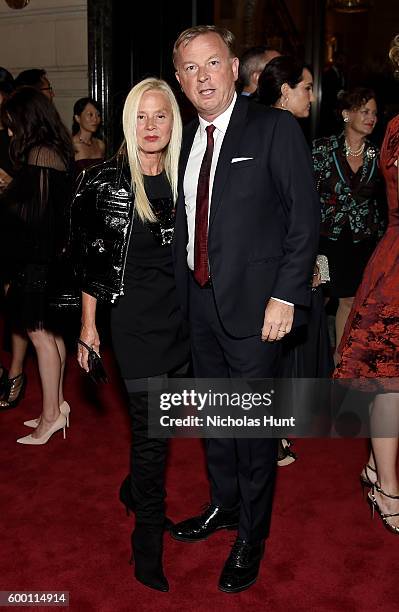 Valerie de Boni and Graziano de Boni attend the Cartier Fifth Avenue Grand Reopening Event at the Cartier Mansion on September 7, 2016 in New York...