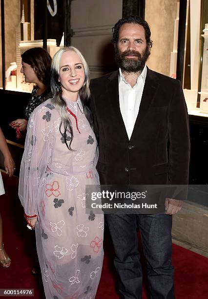 Hope Atherton and Gavin Brown attends the Cartier Fifth Avenue Grand Reopening Event at the Cartier Mansion on September 7, 2016 in New York City.
