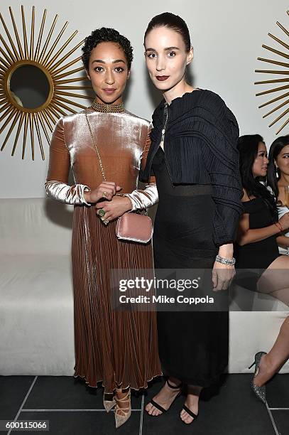 Ruth Negga and Rooney Mara attend the Cartier Fifth Avenue Grand Reopening Event at the Cartier Mansion on September 7, 2016 in New York City.