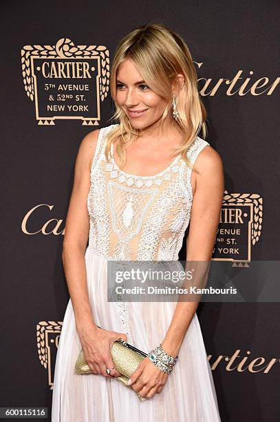 Sienna Miller attends the Cartier Fifth Avenue Grand Reopening Event at the Cartier Mansion on September 7, 2016 in New York City.