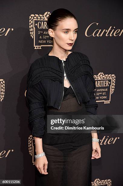 Actor Rooney Mara attends the Cartier Fifth Avenue Grand Reopening Event at the Cartier Mansion on September 7, 2016 in New York City.