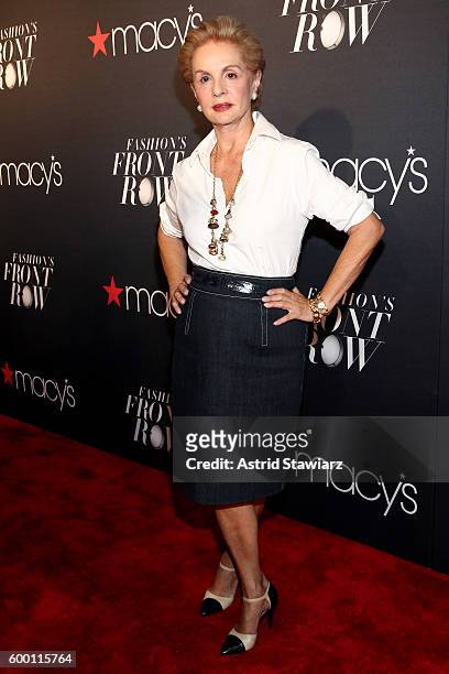Designer Carolina Herrera attends Macy's Presents Fashion's Front Row on September 7, 2016 in New York City.